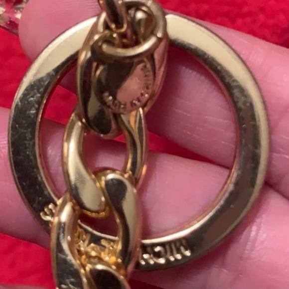 Michael Kors Red/Black Fuzzy Pompom Keychain/Bag Clip - Picture 9 of 11